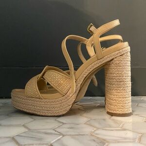 Coach “Raffia” platform sandals